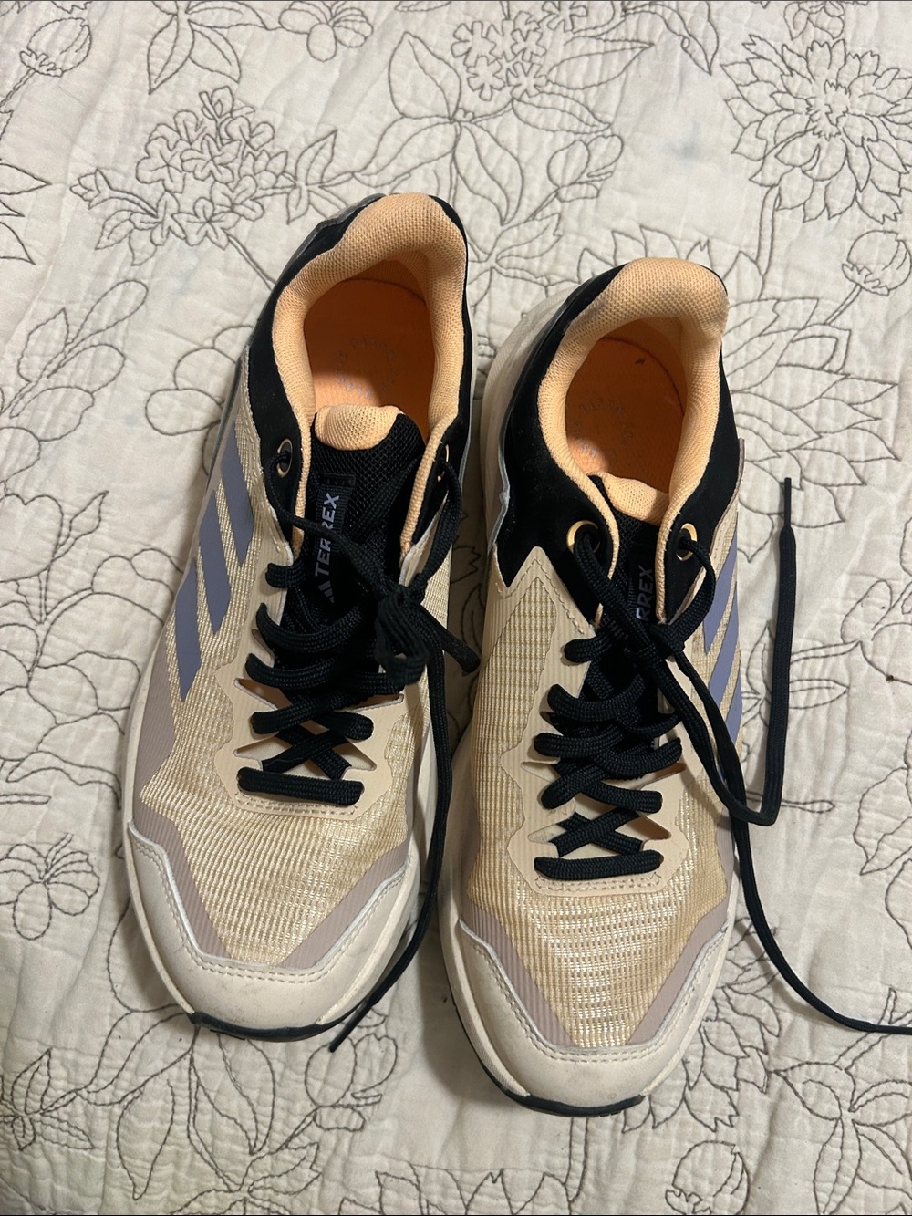 adidas Women's Beige and Black Athletic Shoes